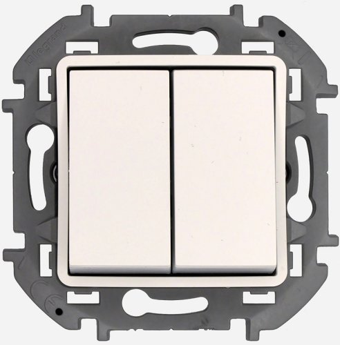 Переключатель без рамки Legrand Inspiria 2-кл. проходной белый фото Переключатель без рамки Legrand Inspiria 2-кл. проходной белый картинка